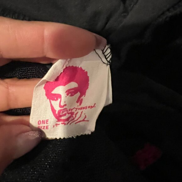 VINTAGE BETSEY JOHNSON PUNK LABEL FLOCKED HEARTS SHEER MAXI TULLE SKIRT ONE SIZE - Picture 6 of 7